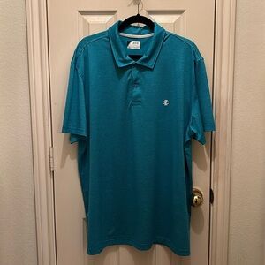 Men’s IZOD Golf Short Sleeve Turquoise Polo, Quick-Dry Moisture-Wicking Fabric